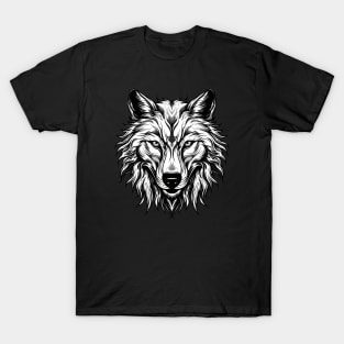 Intense Gaze Wolf: Standout Festival Design T-Shirt